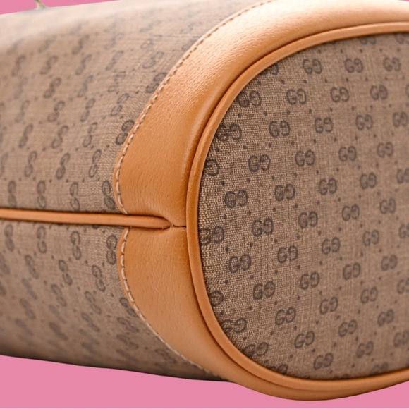 Gucci X DISNEY Mini Vintage GG Supreme Monogram Bucket Bag Beige Vintage Sun Oil - Picture 8 of 11